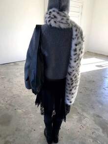 Women's Scarf Fashionable Luxurious Faux Fox Fur Fluffy Scarf, Women's Warm Versatile Thick Fur Neck Warmer, Long Scarf/Simple Neck Wrap, Women's Gift - Multicolor - View 9