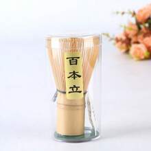 3件組抹茶茶具配件工具，竹製抹茶刷、抹茶起泡器、抹茶粉攪拌器、抹茶匙與茶勺，便攜式抹茶粉沖泡工具，適用於日式茶道、茶愛好者、廚房、餐廳日常使用 - 彩色 - 查看 5