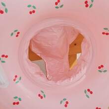 儿童心形充气游泳圈，PVC材质，防倾倒设计，带把手，适合夏季泳池派对和沙滩游戏 - 彩色 - 查看 4