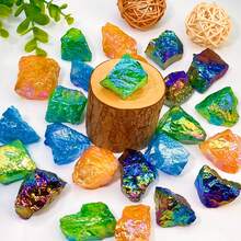 1 pieza de cuarzo de aura natural al azar - piedra en bruto para decoración del hogar y la oficina, energía y cristal curativo