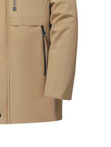 New Autumn/Winter Men's Outdoor Hiking Graphene Padded Waterproof Warm Detachable Hooded Fleece Jacket - Khaki - View 5