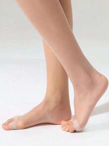 1双/2双装 女士性感露趾透明连裤袜，百搭紧身打底裤 - 杏色 - 查看 3