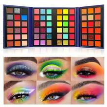 [72 Colors Eyeshadow Palette] 72 Colors Matte Glitter Long Lasting Highly Pigmented Waterproof Eyeshadow Palette, Contour Blush Powder Highlighter All In One - 彩色 - 查看 2
