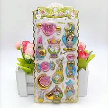 New Shiny Cartoon 3D Shake Stickers, Large Cute Liquid Filled Shaking Water Stickers - Multicolor - View 10