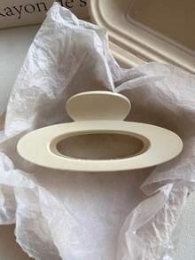 4pcs/1pc Women's Black, White, Khaki, Brown Lightweight Plastic Hair Clips, Fashion Versatile High-End Elegant Simple Solid Color Hair Claws, Suitable For Daily Outing, Casual, Party, Commute, Beach, Vacation, Ponytail, Bun Hairstyle, Washing Face, Bathing, Makeup, Outfit Accessory Women Claw Clip Fashion Hair Clutch