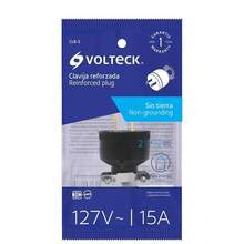Volteck CLR-A, Clavija industrial reforzada, 2 polos, 3 hilos, 15A, 125V - Sin tierra - Ver 8
