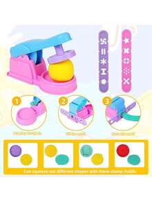22pcs Kids Play Dough Tool Set - Macaron Color Play Dough Toys With Animal Shaped Molds, Suitable For 3-8 Years Old Children (Random Color) - Multicolor - View 2