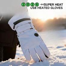 RAF 1 Pair Unisex Thermal Lined Heated Gloves, Warm Anti-Slip Touchscreen Gloves For Outdoor Sports Like Cycling, Skiing In Autumn/Winter
