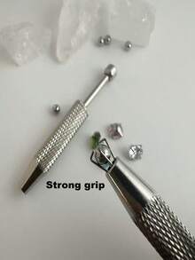 Precision 4-Jaw Jewelry Tweezers – Stainless Steel Gem And Rhinestone Holder, Ergonomic Metal/Aluminum Tool Designed For Jewelry Making And Small Parts Processing, Essential Craft Supplies | Fashion Style Tweezers | Hand Tools