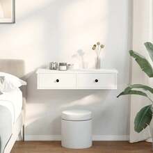 Wall Shelf With Drawers White 80x34x17 Cm Engineered Wood - White - View 4