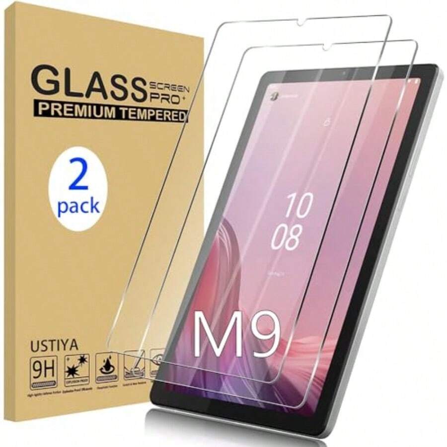 DUSTIYA Mica For Tab M9 TB-310FU 9 Pulgadas Screen Protector 2 Pack transparente Vidrio Cristal Templado de Pantalla - como en la foto - Ver 1
