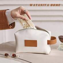 Travel Jewelry Case, Small Travel Jewelry Box With 6 Velvet Jewelry Bag Pouch, Portable Travel Jewelry Organizer Rings Earrings, Gifts Women Beige - 黑色 - 查看 3