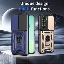 Funda de teléfono compatible con Infinix Hot 60i 4G/Hot 60 5G con lente de cámara deslizante y soporte - Ver 2