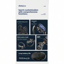 Lenovo XT80 Wireless Bluetooth Earbuds With Excellent Sound Quality, Long Battery Life, Comfortable For Long-Term Wear, And Effective Noise Reduction In-Ear Design - Black - View 7