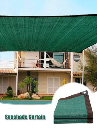 多种尺寸深绿色沙滩遮阳篷隐私网，遮光耐用网布，适用于露台、阳台、花园 - 耐候户外遮阳帘