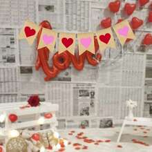 Galentines Banner Garland Creative Heart Letters Hanging Decorations For Celebration Party - Red - View 4