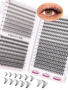 640pieces Of D-Curl Individual False Eyelashes, Large Capacity Eyelash Book, Beginner-Friendly, Soft And Thick, Creating A Natural Makeup Look. Easily Create Segmented False Eyelashes At Home. Long-Lasting And Voluminous, The Large Capacity Eyelash Book Is Convenient To Carry. - D - View 4