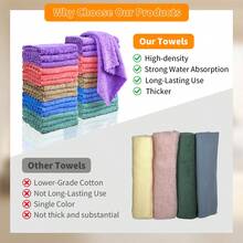 20Pcs Soft & Absorbent Solid Color Washcloths - Gentle On Skin Quick-Drying Compact Square Towels For Home Bathroom Bathroom Essentials 9.8*9.8in - Multicolour - View 3