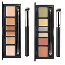 VERONNI Full Coverage Concealer Kit With Brush - 6-Shade Nude Matte Cover Up Palette, Buildable Waterproof & For All Light Beige Types, Under-Eye Corrector, Foundation & Face Makeup For Dark Circles, Blemishes - Nhiều màu - Xem 3