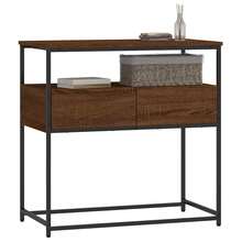 Console Table Brown Oak 75x40x75 Cm Engineered Wood - Brown - View 4
