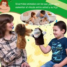 ¡Recomendado3 PCS Títeres de Mano para Niños, Marionetas de Mano de Animales de Peluches de Alta Calidad para Alivio la Ansiedad, Cuentacuentos, Preescolar, Muñecos para Juegos de Rol (King Kong, elefante, león)¡Top de Temporada - Tigre, burro, vaca - Ver 9