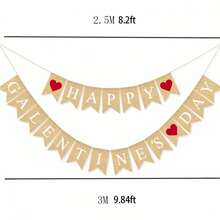 Galentines Banner Garland Creative Heart Letters Hanging Decorations For Celebration Party - Khaki - View 6