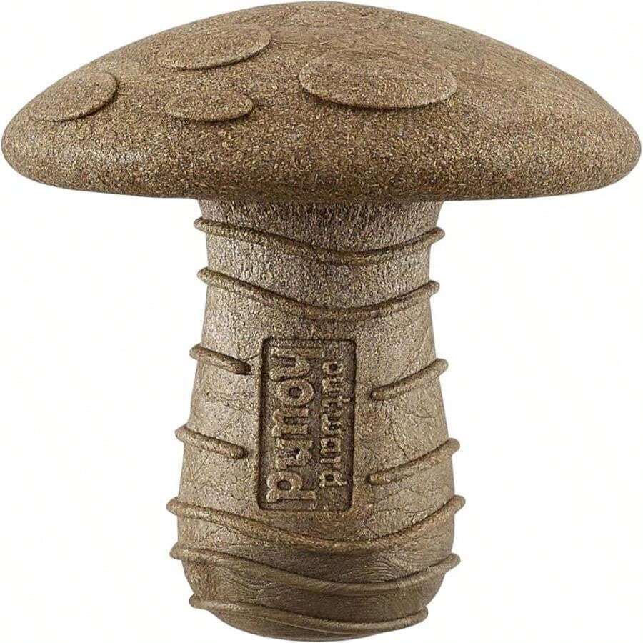 Outward Hound Dogwood Mushroom Durable Dog Chew Toy, Peanut Butter Scent, Medium - MàuF - Xem 1
