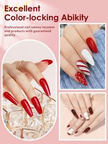 CHOSEOS 6色亚克力美甲粉套装，亚克力粉套装，DIY美甲设计，亚克力美甲3D雕塑法式美甲延长，女士礼物，无需UV灯 - 彩色 - 查看 3
