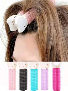 2pcs Hair Fiber Clips, Used To Increase Root Volume, Slouchy Hair Clips, Premium Hairstyling Tool/Curling Iron Accessory, No-Heat Curling, Increase Hair Volume, No-Heat Styling Tool, Premium Hairstyling Slouchy Hair Clips (Not For Direct Curling, Only For Fixing Hairstyles) - Multicolor - View 1