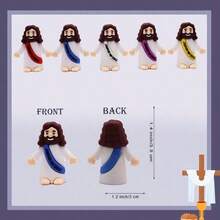 50PCS Little Jesus Figures, Jesus Figurines In Bulk, Multicolor Tiny Jesus Figures, Miniature Figurines To Hide And Seek Religious Gifts Easter Stuffers - Nhiều màu - Xem 8