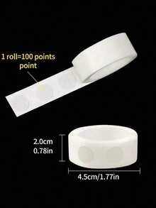 100/لفة نقاط لاصقة شفافة الجانب، نقاط لاصقة شفافة رقيقة جدًا قابلة للإزالة، مناسبة لل- DIY والزفاف وعيد الميلاد وديكور الحفلات، مناسبة للحفلات والتجمعات وديكور أماكن الأعياد والزينة بالبالونات في عيد الميلاد والأعمال اليدوية الفنية ولوازم الحفلات وديكور المنزل والهدايا وموسم العودة إلى المدرسة وعيد الحب