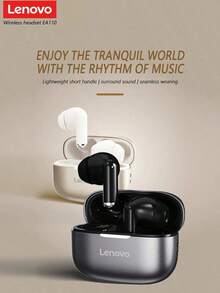 Lenovo EA110 Wireless Headset Bluetooth 5.4 Intelligent Touch Control Headphones Long Lasting Battery Life Support Android ISO - White - View 5