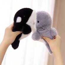 1pc Cute Cartoon Ocean Series Plush Doll, Walrus, Dolphin, Seal, Shark, Whale Stuffed Animal Doll, Mini Desktop Companion, Learning Doll, Stress Relief, Children's Birthday Gift - Multicolor - View 6