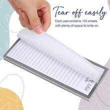 2 Packs Magnetic Notepads For Refrigerator, 100 Pages/Book Grocery List Magnet Pad For Fridge, Design Magnetic Grocery List Pad For Fridge, Grocery List Notepad, To-Do Memos, List(8 X 20.3cm) - White - View 4