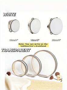 1/2 chiếc trống gỗ hai hàng có chuông kim loại - Nhạc cụ gõ lý tưởng cho đám cưới và tiệc tùng, món quà tuyệt vời nhất, trang trí đám cưới, trang trí nhà cửa, trang trí phòng, quà tặng tiệc, tiệc cô dâu, lễ tốt nghiệp, trang trí sinh nhật, trang trí tiệc, trang trí tiệc độc thân. - trắng - Xem 6