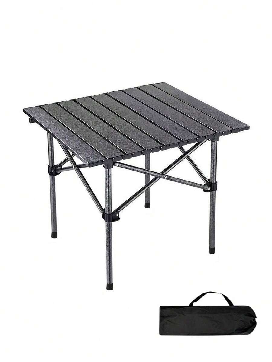 Ultralight Outdoor Compact Camping Side Table Folding Camp Table Portable Roll Up Table With Carry Bag Small Table For Backyard, Indoor, Grilling, BBQ