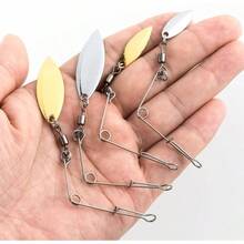 - Paquete de 20 cables de pesca con seuelo de hoja de sauce para hacer suministros de plantilla, spinners spinner Shaft Bass Fishing Lure Spinnerbait Making Accessories #2 - Plata, hoja de sauce # 2 - Ver 8