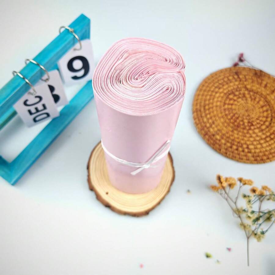 100pcs/Pack PE Thick Waterproof Pink High Adhesive Universal Packing Express Bags - Pink - View 1