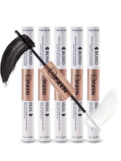 5PCS/2PCS/1pc Bond And Seal, Bond 5ml And Seal 5ml, 2 In 1 Lash Bond And Seal Lash Cluster Glue, Long-Lasting And Firm, All Day Wear Lash Cluster Glue Suitable For DIY Eyelash Makeup