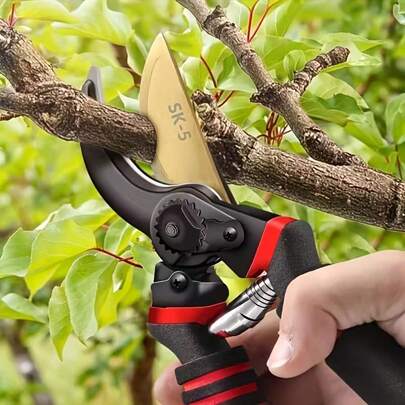 Professional Carbon Steel Pruning Shears, Equipped With Sharp SK-5 Blades, With A Comfortable Grip - Perfect For Pruning Trees In Home Gardens And Flower Beds, Gardening Pruning Shears