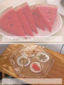 1件装食物罩，可折叠餐桌食物罩，防尘防蝇家用蔬菜罩伞，长方形防蚊厨房罩 - 彩色 - 查看 4