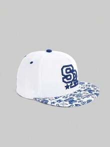 1 قبعة بيسبول كاجوال من البوليستر مطبوعة ومطرزة بحرف وشكل نجمة، حماية من الأشعة فوق البنفسجية ومقاومة للرياح، مناسبة للجنسين، لجميع المواسم