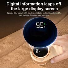 1pc 800mAh Electric Fabric Shaver, Removes Lint And Fuzz From Clothes And Sofa, With Digital Display Screen - Multicolor - View 3