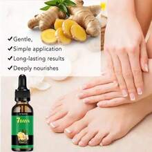 30ml,Solución de cuidado de uñas de jengibre,, suaviza la cutícula de uñas, ilumina las uñas, suaviza las uñas, blanquea las uñas, cuidado suave uñas y pies suaviza la superficie de uñas solución de uñas hidratante y brillante - Verde - Ver 2