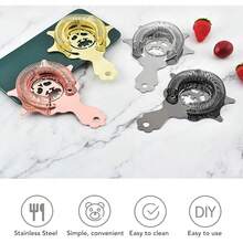 MINGZHE Colador de Cócteles, Colador de Barra de Acero Inoxidable, Colador de Cócteles Desmontable, Herramienta de Barra, Colador de Bebidas, Accesorio para Camareros Y Mixólogos(Plata) - Oro rosa - Ver 12