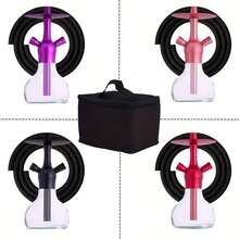 14英寸便携式水烟套装，含保护袋、硅胶水烟碗、不锈钢炭架、优质水烟配件，是旅行和送礼的理想之选。 - 玫紅色 - 查看 9