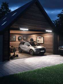 1/2/4pcs 7LED Solar Path Lights, Multifunctional Detachable Garden/Wall Lights With 1200mAh Rechargeable Battery, Solar Panel, Adjustable Lighting Modes For Garden, Yard, Pathway, House, Camping - 2025 Upgraded Laser Lights - 7LED-white Light - View 5