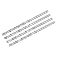 uxcell Barrenas de Taladro de 1 mm, Acero de Alta Velocidad, Barrena Recta Extra Larga de 160 mm de Longitud para Madera, Plástico, Aluminio, 4 Piezas - 5 mm x 160 mm - Ver 18