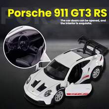 Authentic  911 GT3 RS Alloy Car Toy, Children's Diecast Model Toy Car, Realistic Racing Car Toy, Collectible Gift For Boys - Multicolor - View 4