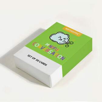 正念对话卡牌游戏 - 50个深度问题提示，助您与伴侣、朋友和家人进行真诚沟通，开启引人深思的讨论，增进彼此联系，探索正念游戏